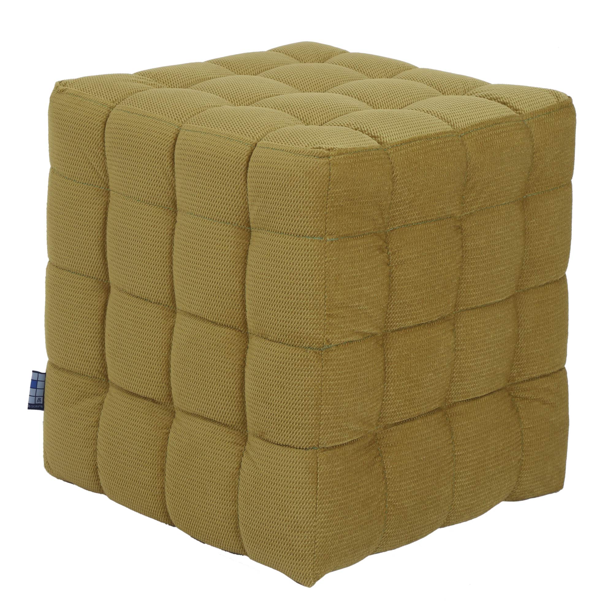 Taburet Bump, stofa Diamond Verde