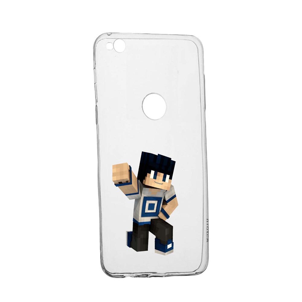 Husa Minecraft, pentru Huawei P9 Lite 2017/P8, rezistenta la uzura, anti-alunecare, din silicon Premium, 725