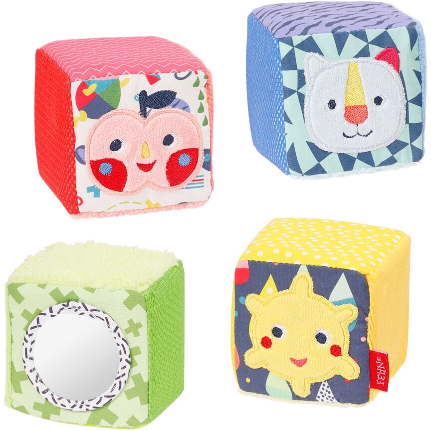 Set 4 cuburi Fehn Prietenii culorilor