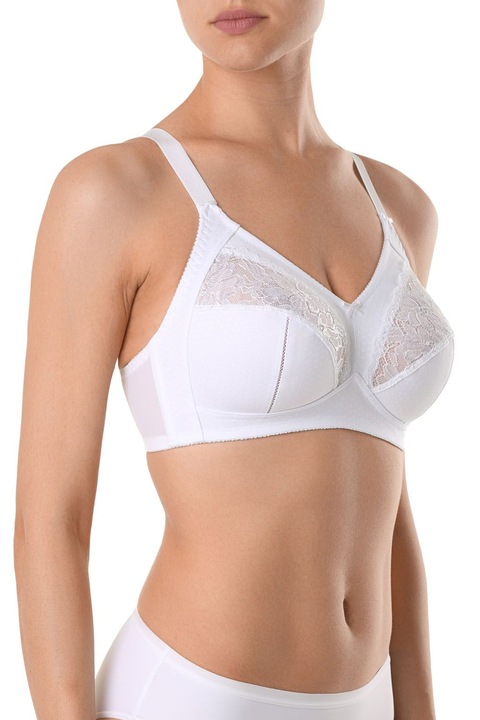Csipke melltartó megerősítések és rugók nélkül, Conte Suprema RB7020, Fehér