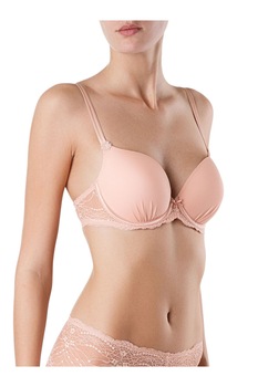 Sutien dantelat cu dublu push-up, Conte Romantique RB1030, Crem Sutien dantelat cu dublu push-up, Conte Romantique RB1030, Crem