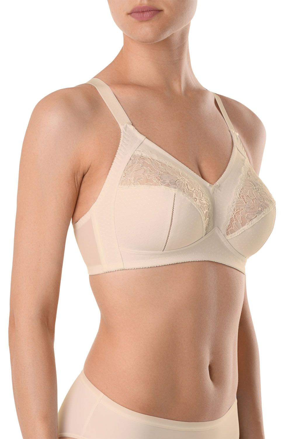 Sutien dantelat fara intarituri si arcuri, Conte Suprema RB7020, Pastel