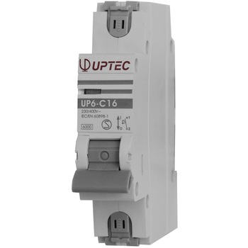 Intrerupator automat monopolar UP-6 UPTEC 16A curba C, Comtec Intrerupator automat monopolar UP-6 UPTEC 16A curba C, Comtec