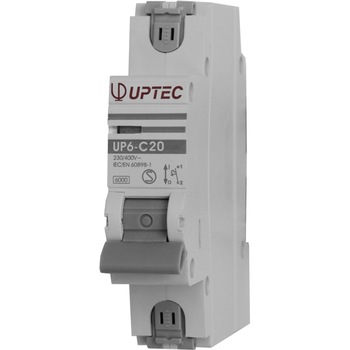 Intrerupator automat monopolar UP-6 UPTEC 20A curba C, Comtec Intrerupator automat monopolar UP-6 UPTEC 20A curba C, Comtec