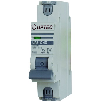 Intrerupator automat monopolar UP-6 UPTEC 40A curba C, Comtec Intrerupator automat monopolar UP-6 UPTEC 40A curba C, Comtec