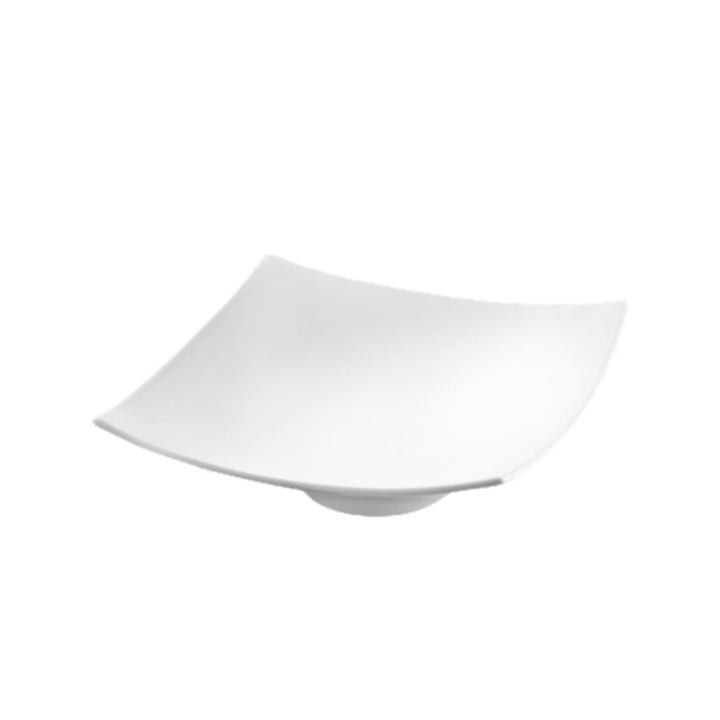 Farfurie portelan, Alb, patrata, pentru servire 26 cm, WILMAX