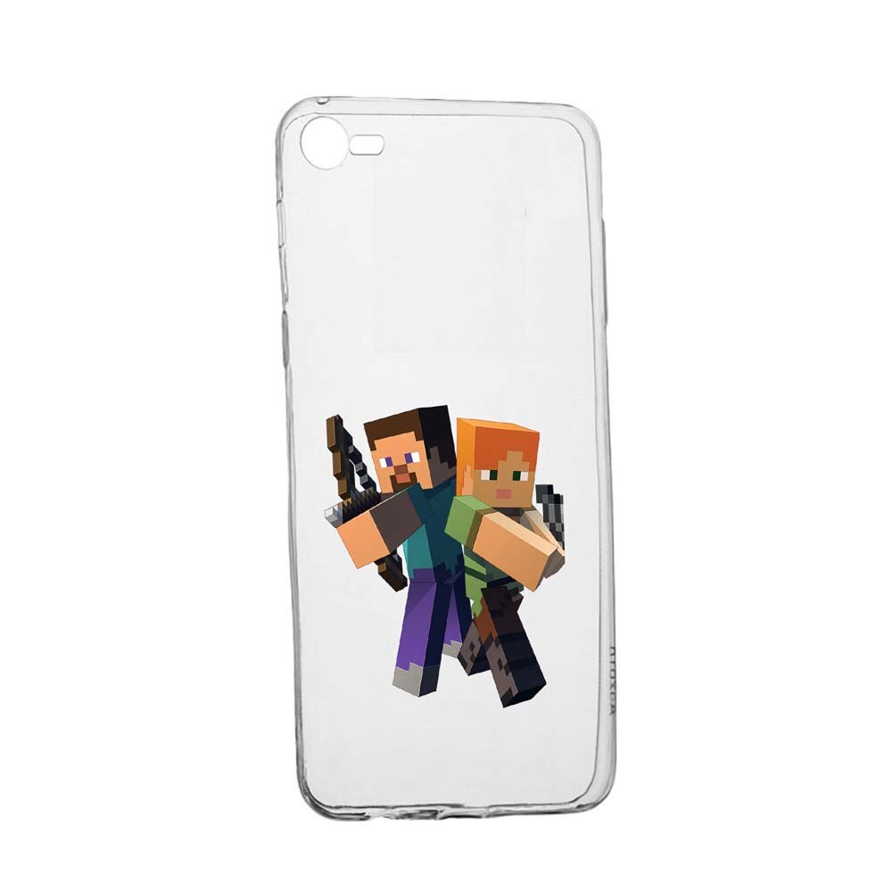 Husa Minecraft, pentru Apple iPhone 7 / 8, rezistenta la uzura, anti-alunecare, din silicon Premium, 728