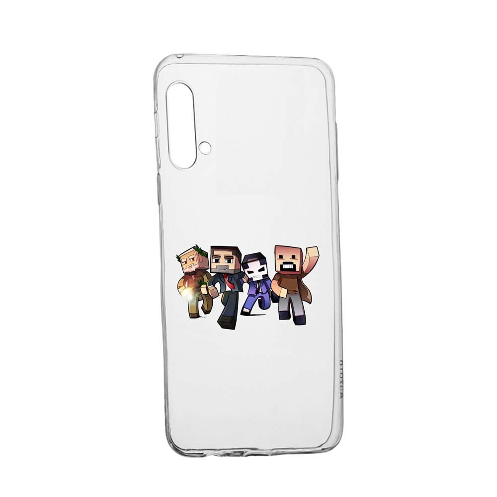 Husa Minecraft, pentru Huawei Honor 20 Pro, rezistenta la uzura, anti-alunecare, din silicon Premium, 727