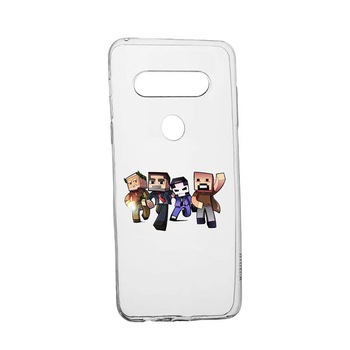 Husa Minecraft, pentru LG K50 / Q60, rezistenta la uzura, anti-alunecare, din silicon Premium, 727 Husa Minecraft, pentru LG K50 / Q60, rezistenta la uzura, anti-alunecare, din silicon Premium, 727