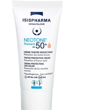 Crema nuantatoare preotectoare Neotone Prevent SPF50+, 30 ml, Isispharma Crema nuantatoare preotectoare Neotone Prevent SPF50+, 30 ml, Isispharma