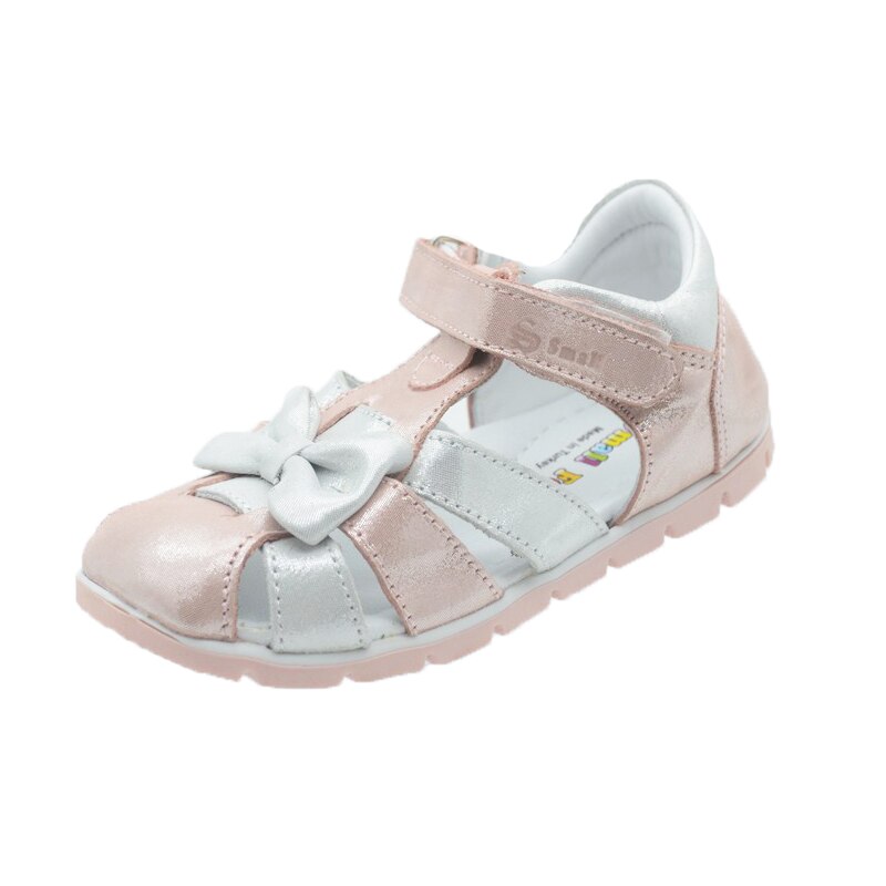 Sandale ortopedice pentru fete Small Foot, velcro, Roz