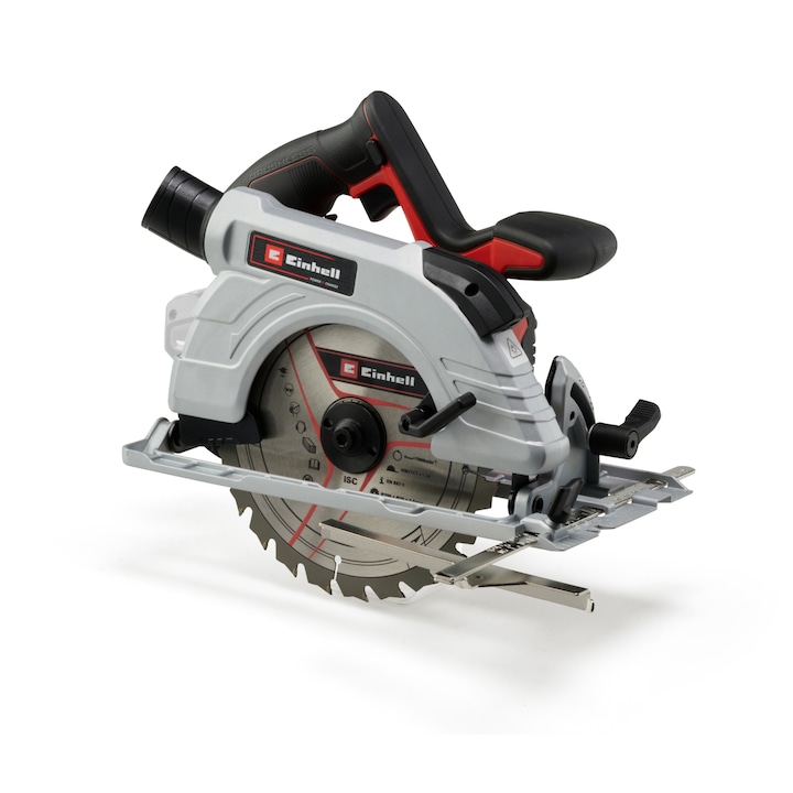 Ръчен акумулаторен циркуляр Einhell TE-CS 18/190 Li BL - Solo, 3800 об/мин, Диск 190x20 мм, D24, Без батерия/зарядно