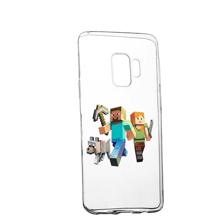 Husa Minecraft, pentru Xiaomi Redmi Note 8 Pro, rezistenta la uzura, anti-alunecare, din silicon Premium, 730