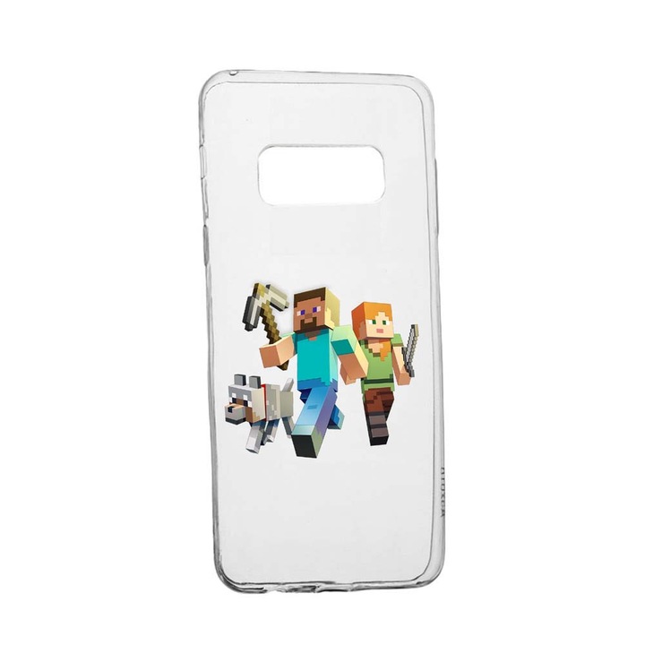 Майнкрафт Калъф за Samsung Galaxy S10 Plus Устойчив на износване Противоплъзгащ се Премиум силикон 730