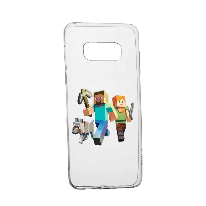 Minecraft tok Samsung Galaxy S8-hoz, kopásálló, csúszásgátló, prémium szilikonból, 730