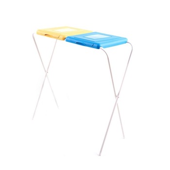Suport pentru saci menajeri,pentru colectare selectiva, Jotta, 2 compartimente galben-albastru, 37x83x82 cm Suport pentru saci menajeri,pentru colectare selectiva, Jotta, 2 compartimente galben-albastru, 37x83x82 cm