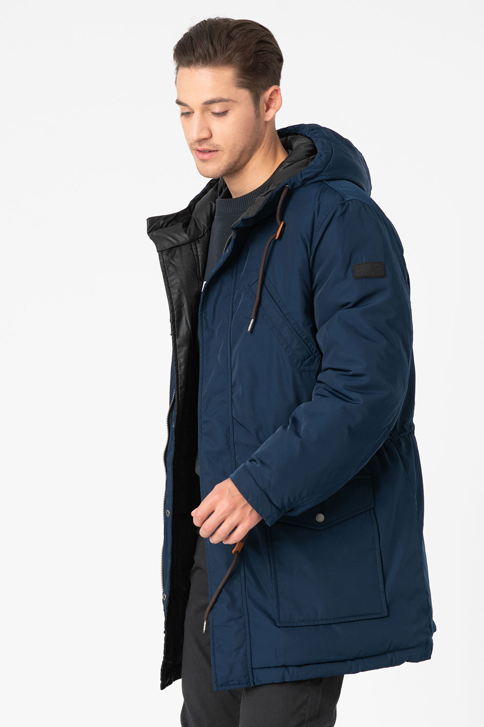 Pepe Jeans London, Geaca cu gluga Spencer, Bleumarin