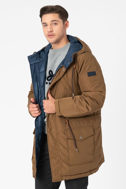 Pepe Jeans London, Spencer kapucnis télikabát, Karamellbarna