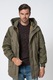 Pepe Jeans London, Jacheta parka cu buzunare multiple, Verde feriga, S