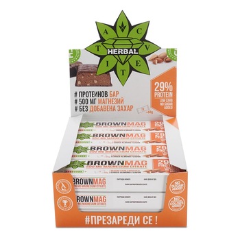 Baton proteic Cvetita Herbal BrownMag, Migdale, baton proteic de migdale, adaugat citrat de magneziu, fara zahar adaugat, 12x60gr Baton proteic Cvetita Herbal BrownMag, Migdale, baton proteic de migdale, adaugat citrat de magneziu, fara zahar adaugat, 12x60gr