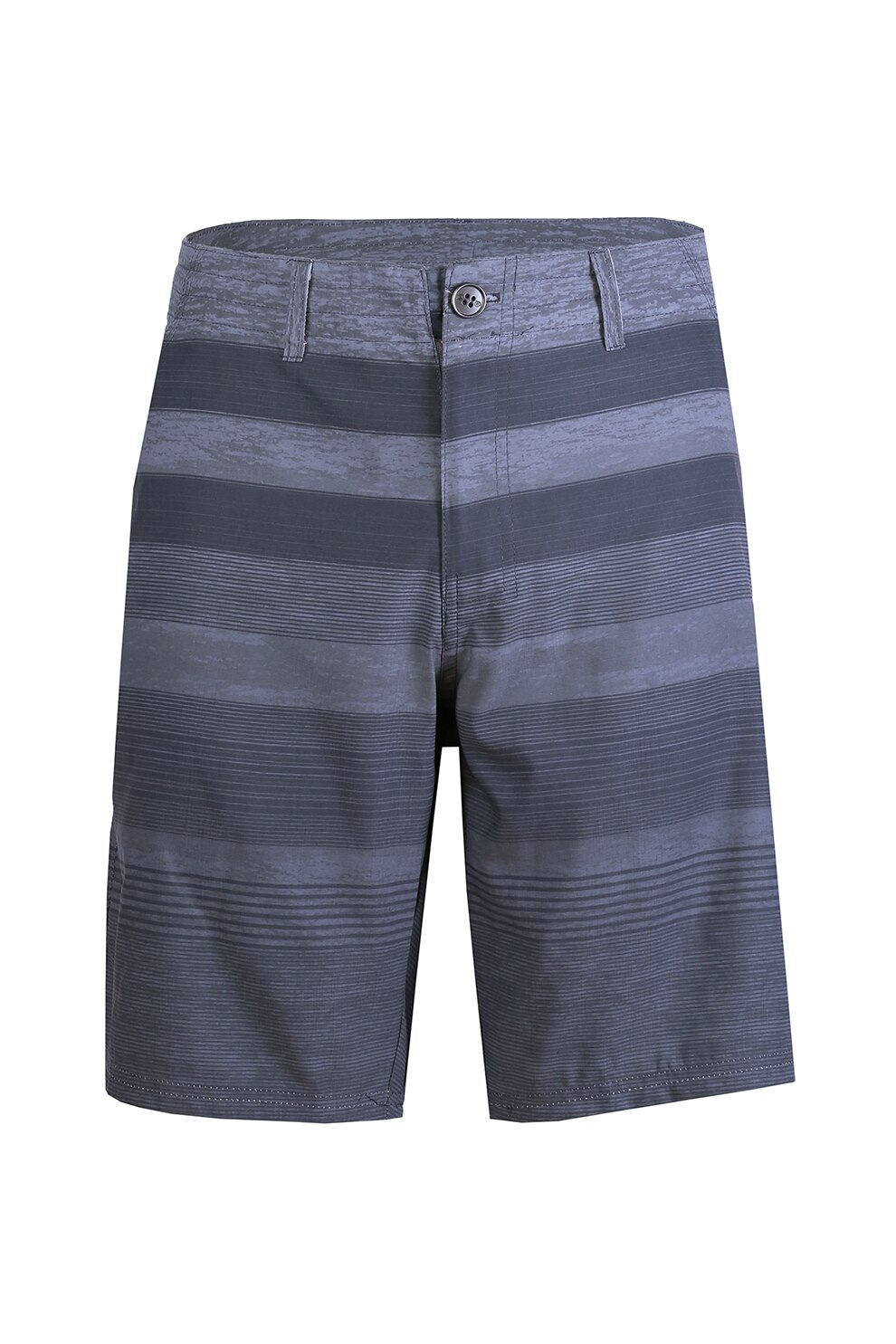 Fundango, Pantaloni scurti cu model in dungi, Gri carbune/Gri inchis