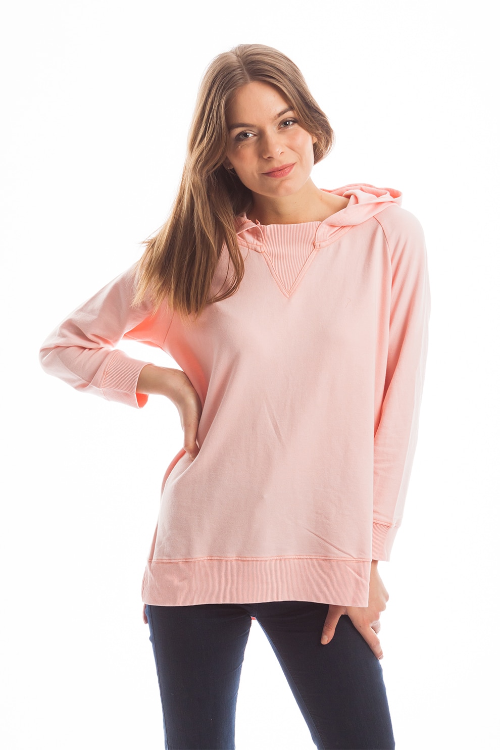 Fundango, Hanorac lejer cu slituri laterale, Roz pastel