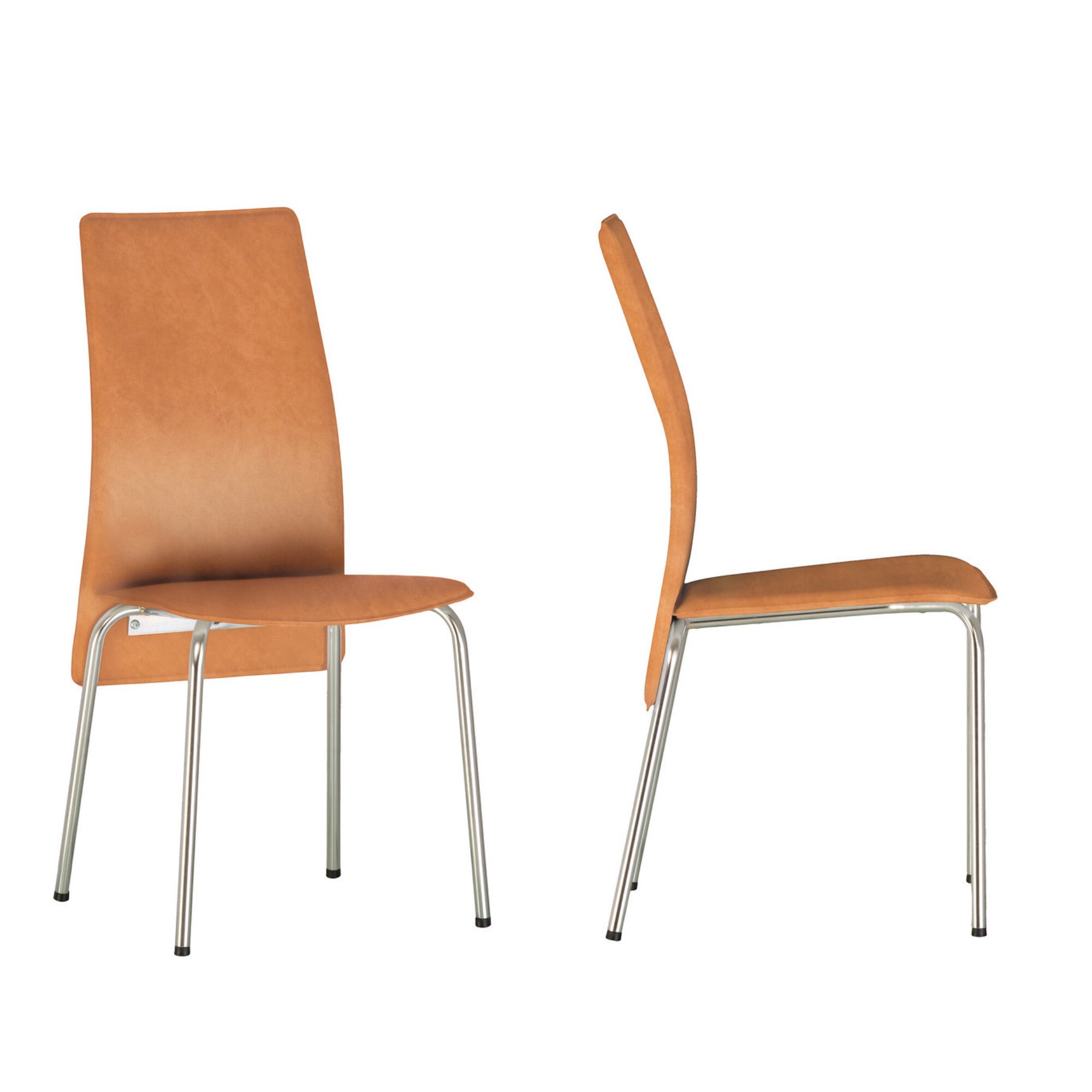 Set 2 scaune bucatarie / dining MUZA, Aramiu piele ecologica