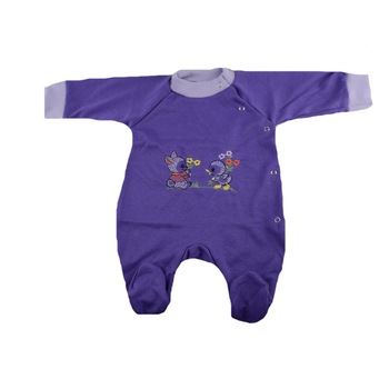 Salopeta cu maneca lunga pentru fete Pifou Model 16 M16-M1, Mov, 50 Salopeta cu maneca lunga pentru fete Pifou Model 16 M16-M1, Mov, 50