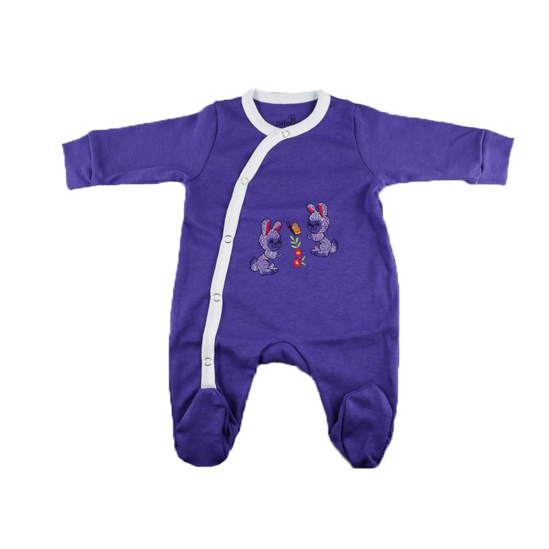 Salopeta cu maneca lunga pentru fete Pifou Model 32 M32-M, Mov, 56