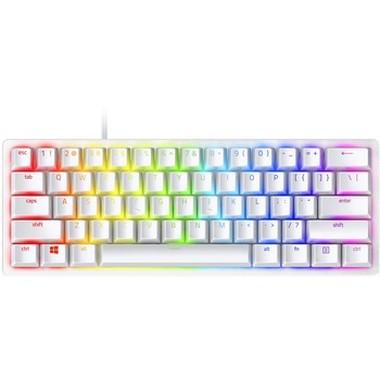 Tastatura gaming mecanica Razer Huntsman Mini, iluminare Chroma RGB, switch optic Red, Alb Mercury Tastatura gaming mecanica Razer Huntsman Mini, iluminare Chroma RGB, switch optic Red, Alb Mercury