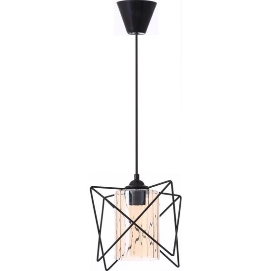 Candelabru cu pandantiv Jaka, Negru, E27