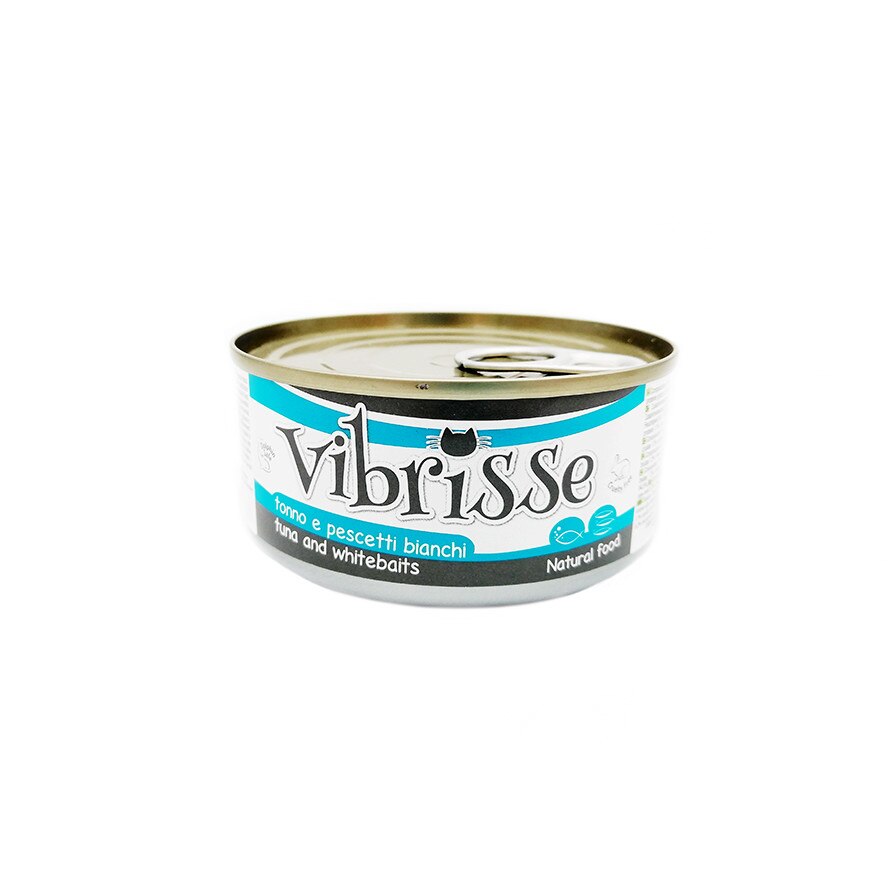Set hrana umeda pentru pisici, Vibrisse, ton si peste alb, 4x140 g, C1018359