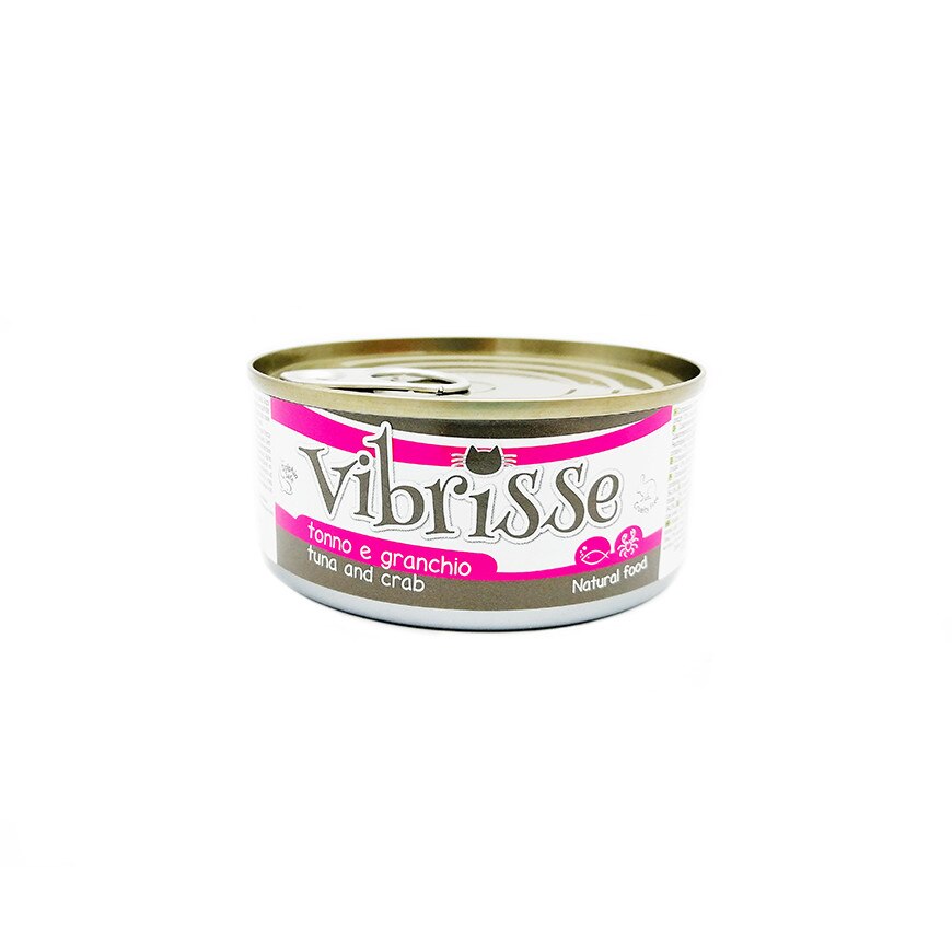 Set hrana umeda pentru pisici, Vibrisse, ton si crab, 4x140 g, C1018360