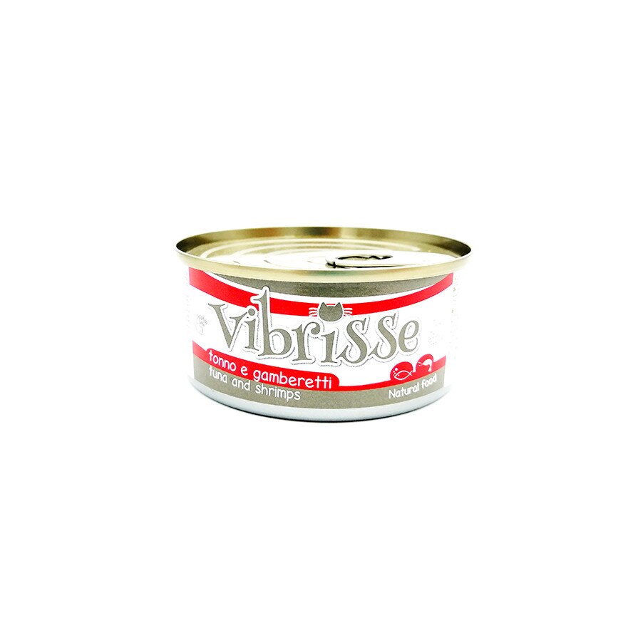 Set hrana umeda pentru pisici, Vibrisse, ton si creveti, 4x140 g, C1018361