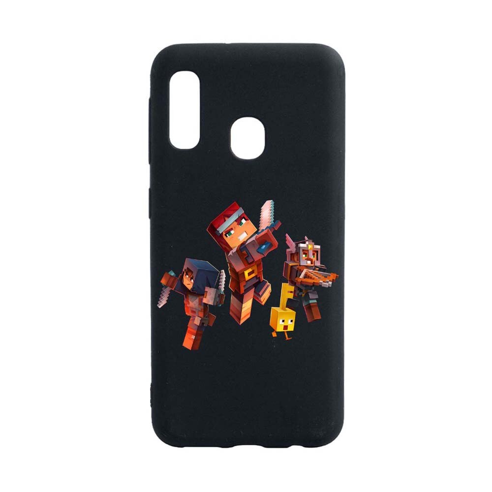Husa Samsung Galaxy A20E, Minecraft, rezistenta la uzura, anti-alunecare, din silicon Premium, B724