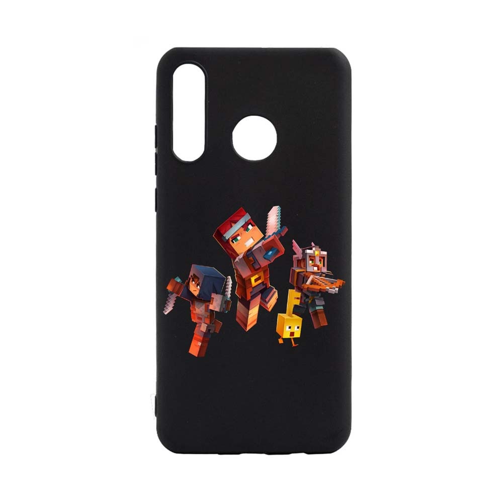 Husa Huawei P30 Lite, Minecraft, rezistenta la uzura, anti-alunecare, din silicon Premium, B724