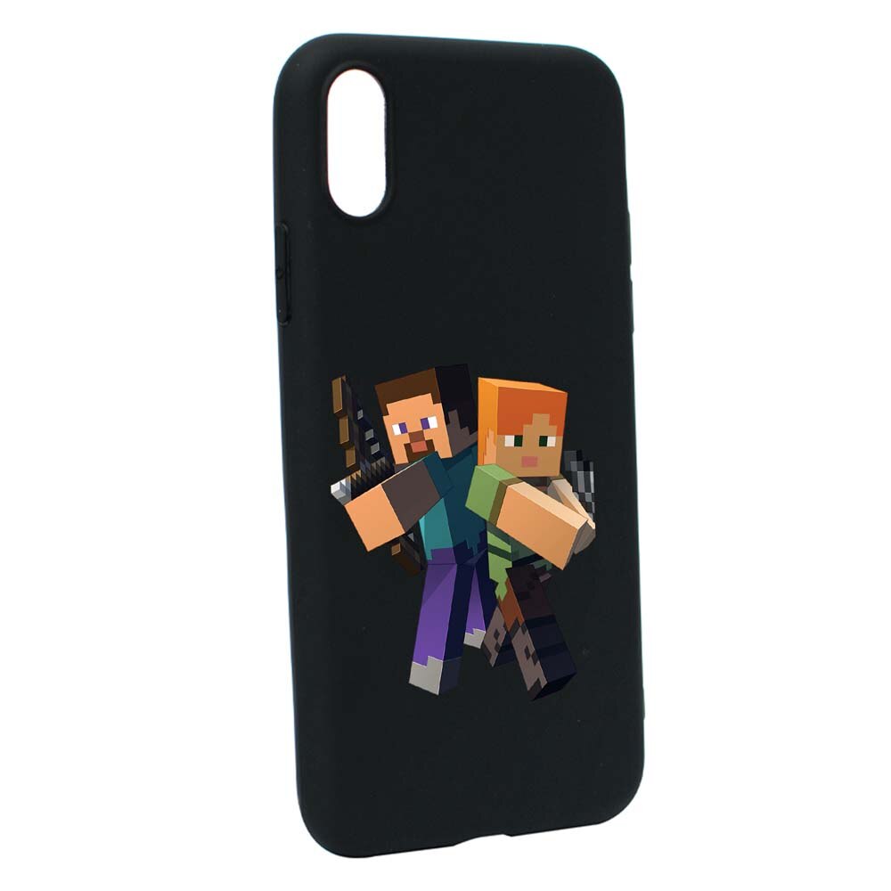 Husa Apple iPhone XS Max, Minecraft, rezistenta la uzura, anti-alunecare, din silicon Premium, B728