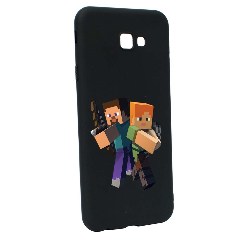 Husa Samsung Galaxy J4 Plus, Minecraft, rezistenta la uzura, anti-alunecare, din silicon Premium, B728