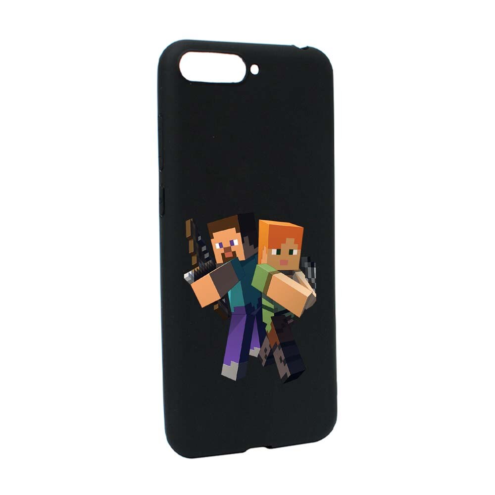 Husa Huawei Y6 2018 / Y6 Prime 2018, Minecraft, rezistenta la uzura, anti-alunecare, din silicon Premium, B728