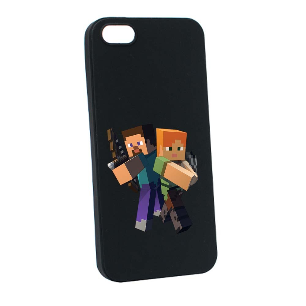 Husa Apple iPhone SE / 5S / 5, Minecraft, rezistenta la uzura, anti-alunecare, din silicon Premium, B728