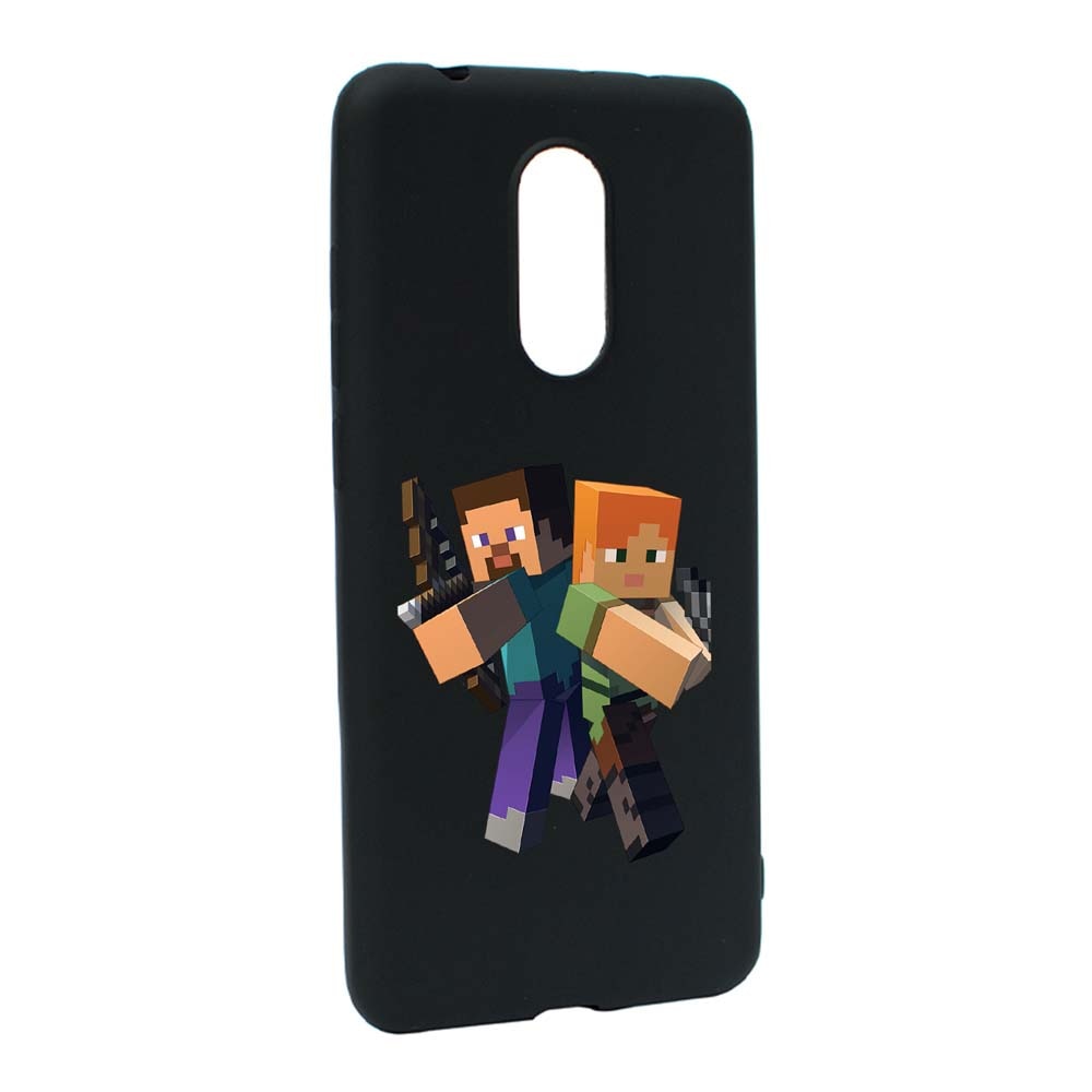 Husa Xiaomi Redmi 5, Minecraft, rezistenta la uzura, anti-alunecare, din silicon Premium, B728