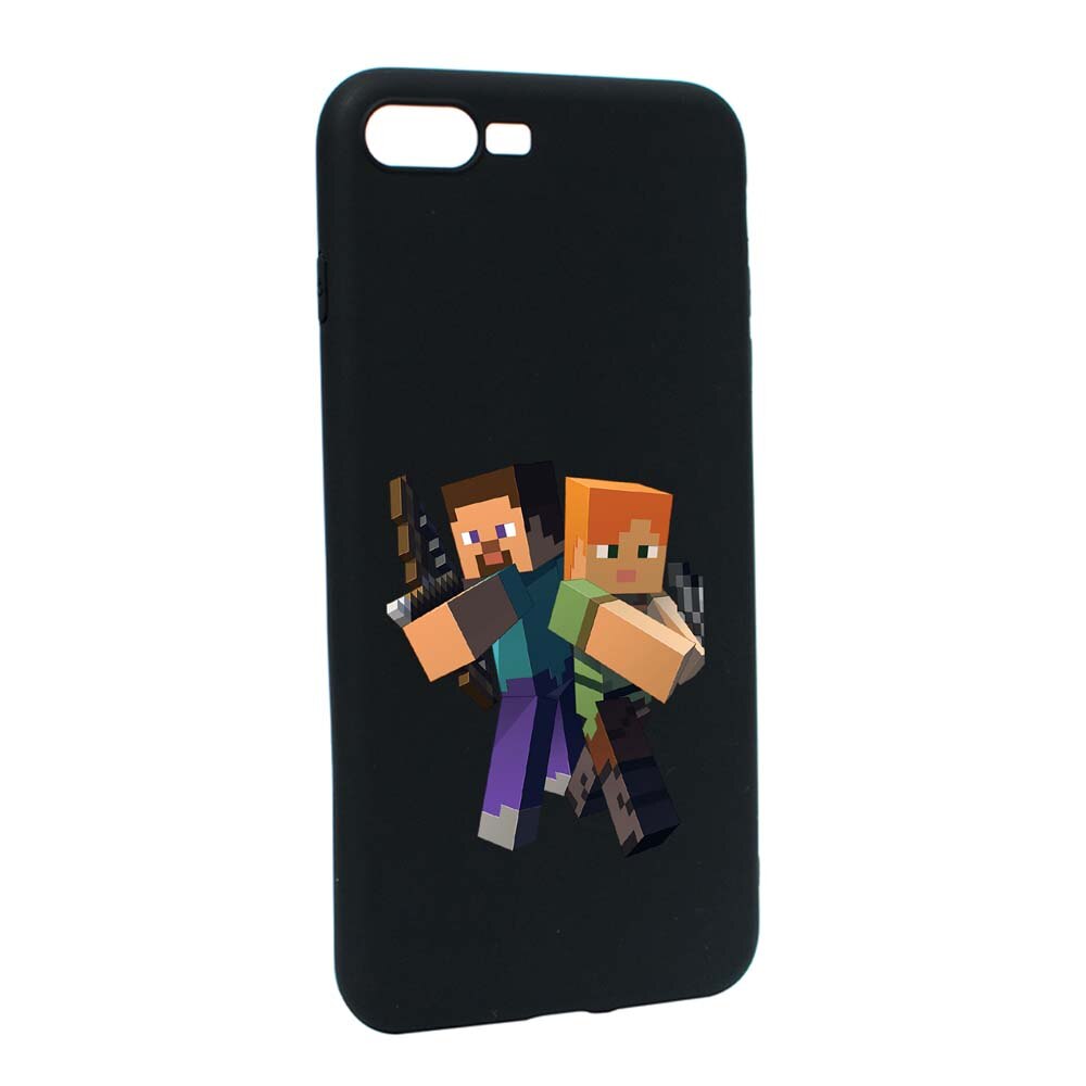 Husa Apple iPhone 7 Plus / 8 Plus, Minecraft, rezistenta la uzura, anti-alunecare, din silicon Premium, B728