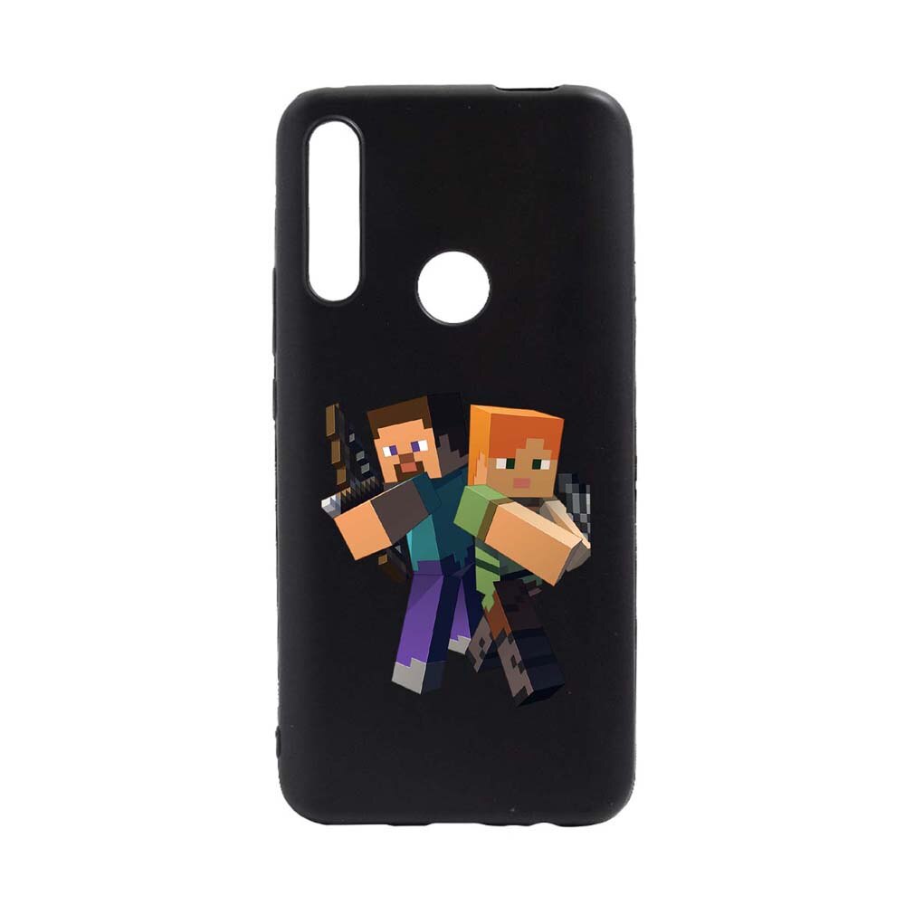 Husa Huawei Y7 2019, Minecraft, rezistenta la uzura, anti-alunecare, din silicon Premium, B728