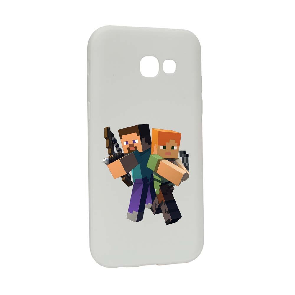 Husa Samsung Galaxy A3 2017, Minecraft, rezistenta la uzura, anti-alunecare, din silicon Premium, W728