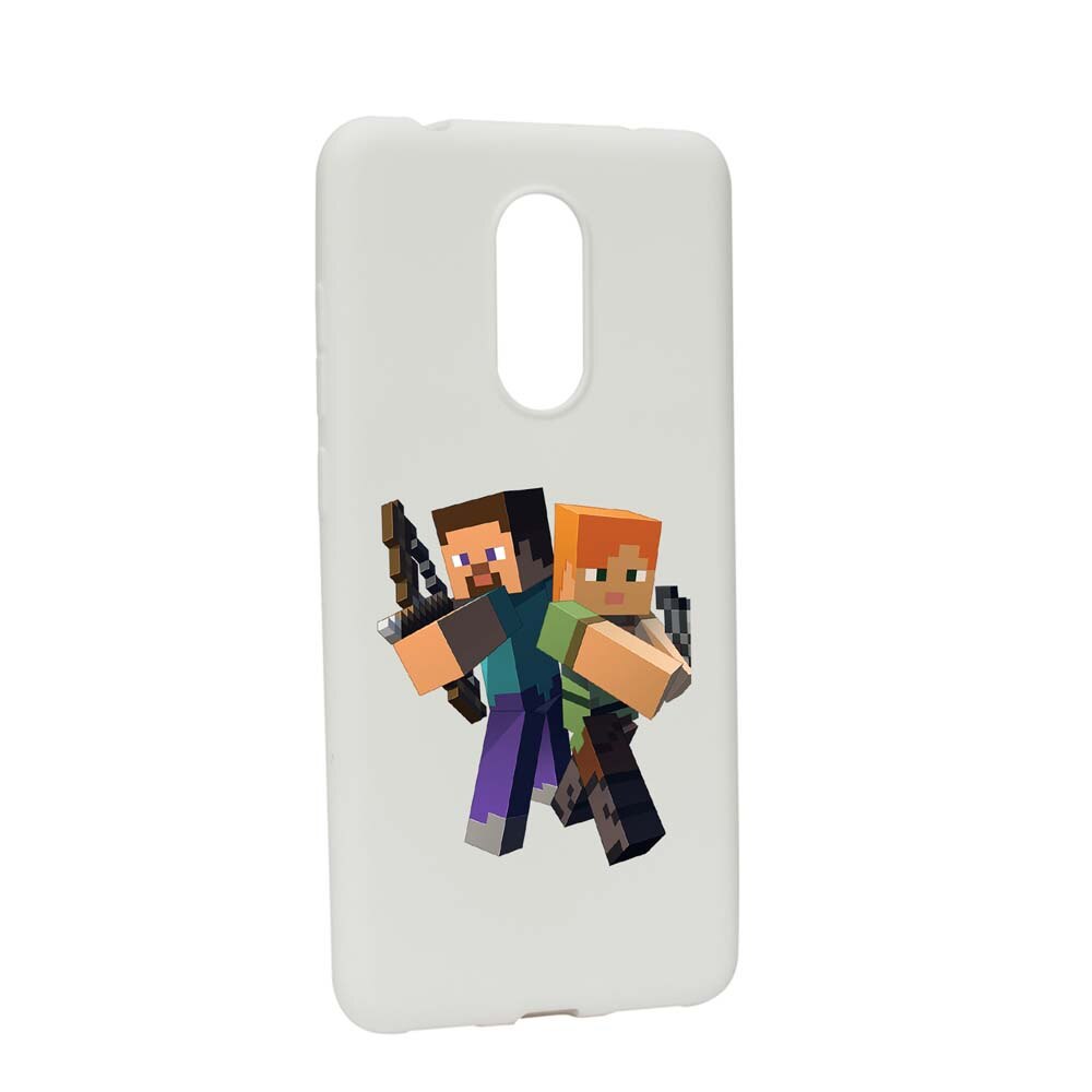 Husa Xiaomi Redmi Note 5 / Redmi 5 Plus, Minecraft, rezistenta la uzura, anti-alunecare, din silicon Premium, W728