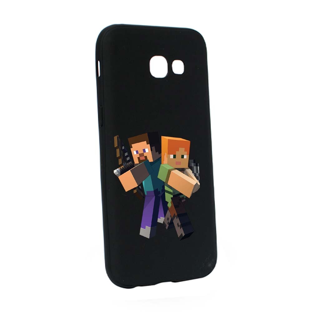 Husa Samsung Galaxy A3 2017, Minecraft, rezistenta la uzura, anti-alunecare, din silicon Premium, B728
