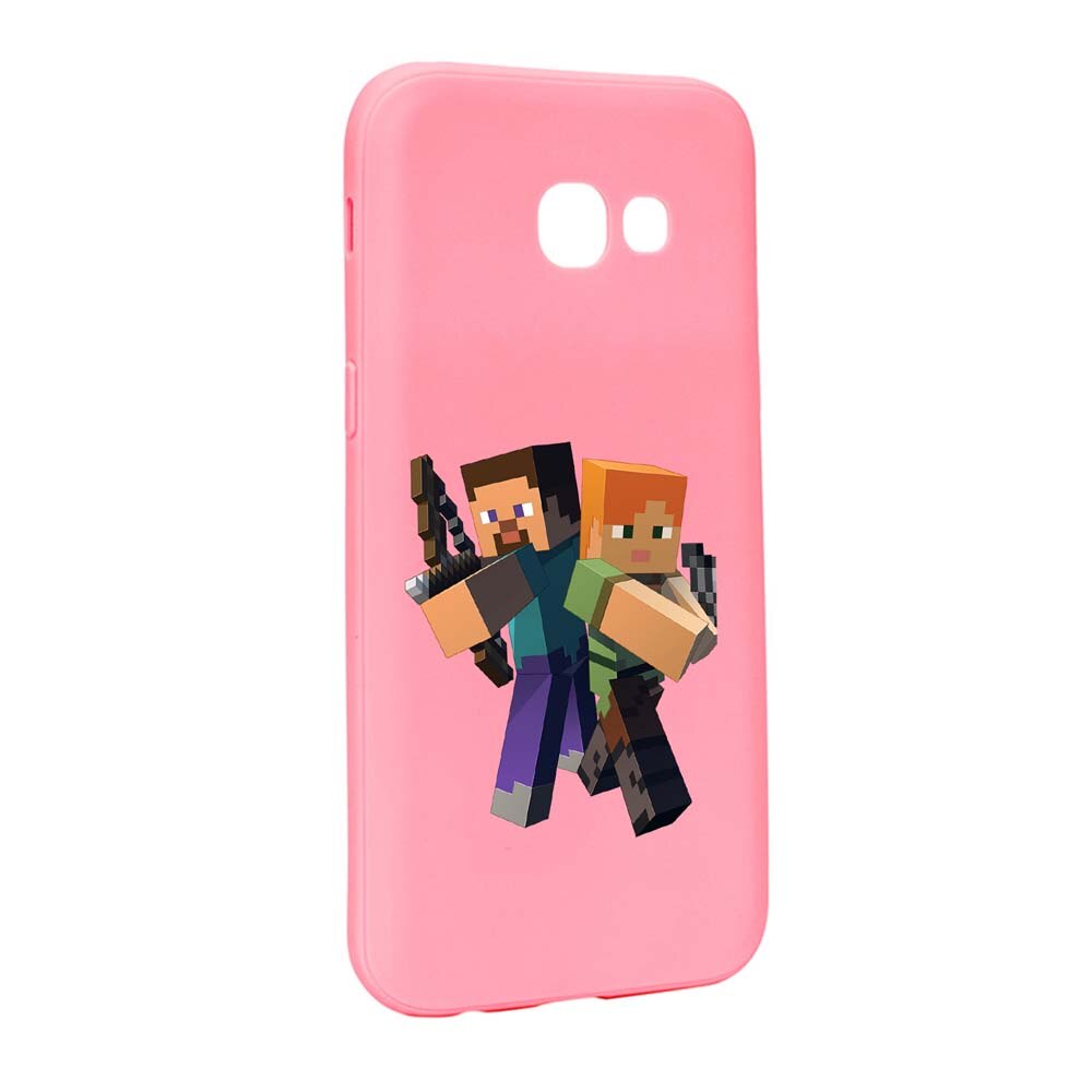 Husa Samsung Galaxy A3 2017, Minecraft, rezistenta la uzura, anti-alunecare, din silicon Premium, P728