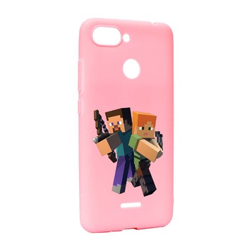 Husa Xiaomi Redmi 6, Minecraft, rezistenta la uzura, anti-alunecare, din silicon Premium, P728 Husa Xiaomi Redmi 6, Minecraft, rezistenta la uzura, anti-alunecare, din silicon Premium, P728