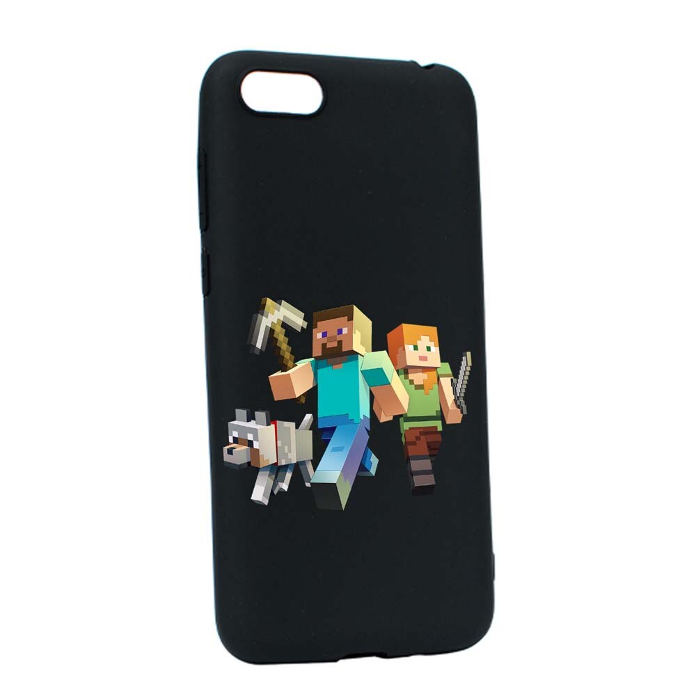 Husa Apple iPhone 7 / 8, Minecraft, rezistenta la uzura, anti-alunecare, din silicon Premium, B730