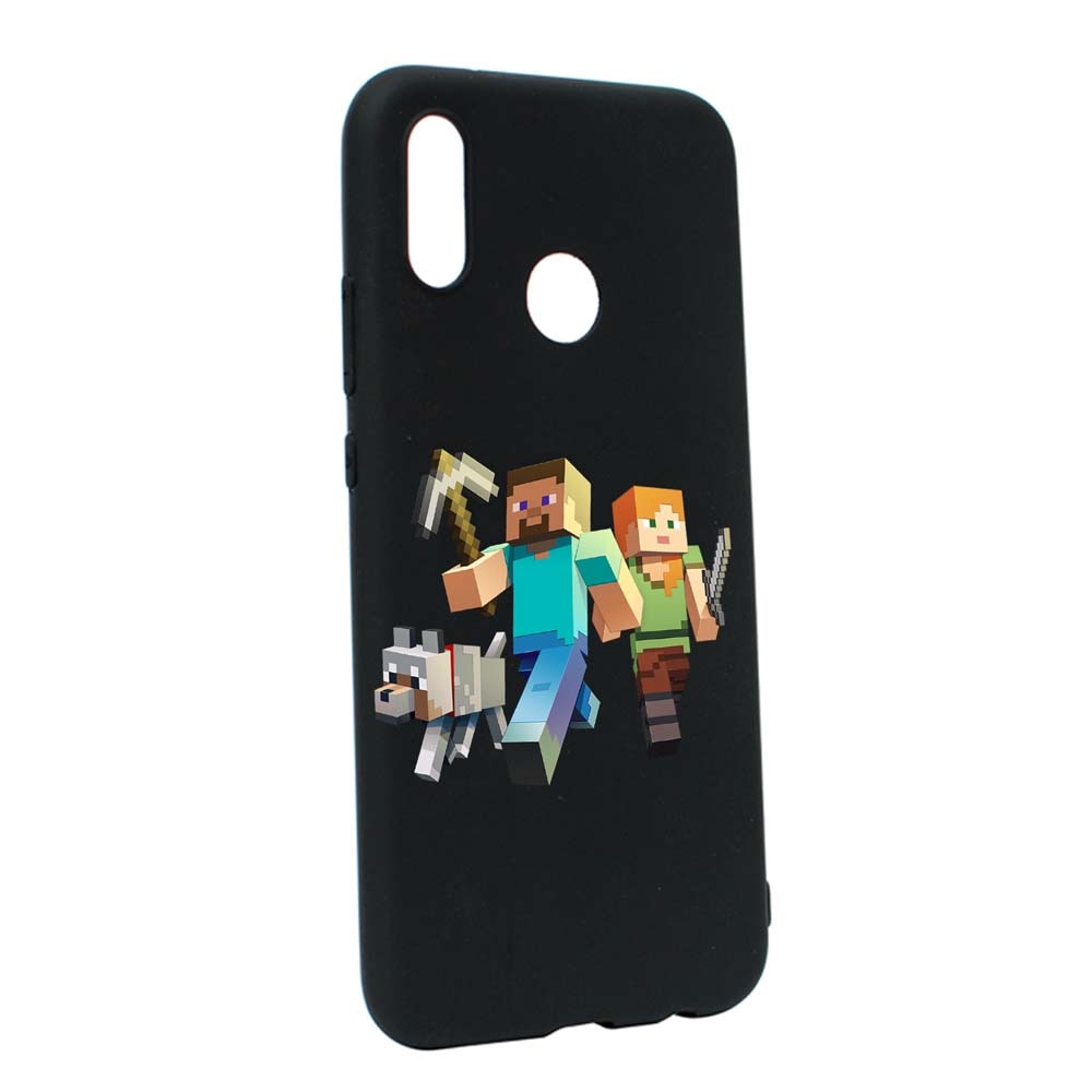Husa Huawei P20 Lite, Minecraft, rezistenta la uzura, anti-alunecare, din silicon Premium, B730